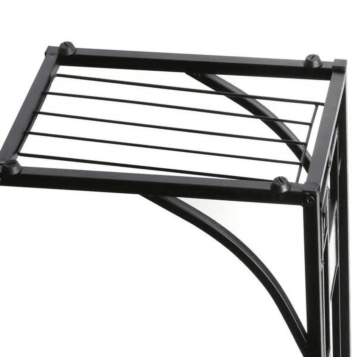 Easyfashion C-shaped Wood End Table, Set of 2, Brown/Black