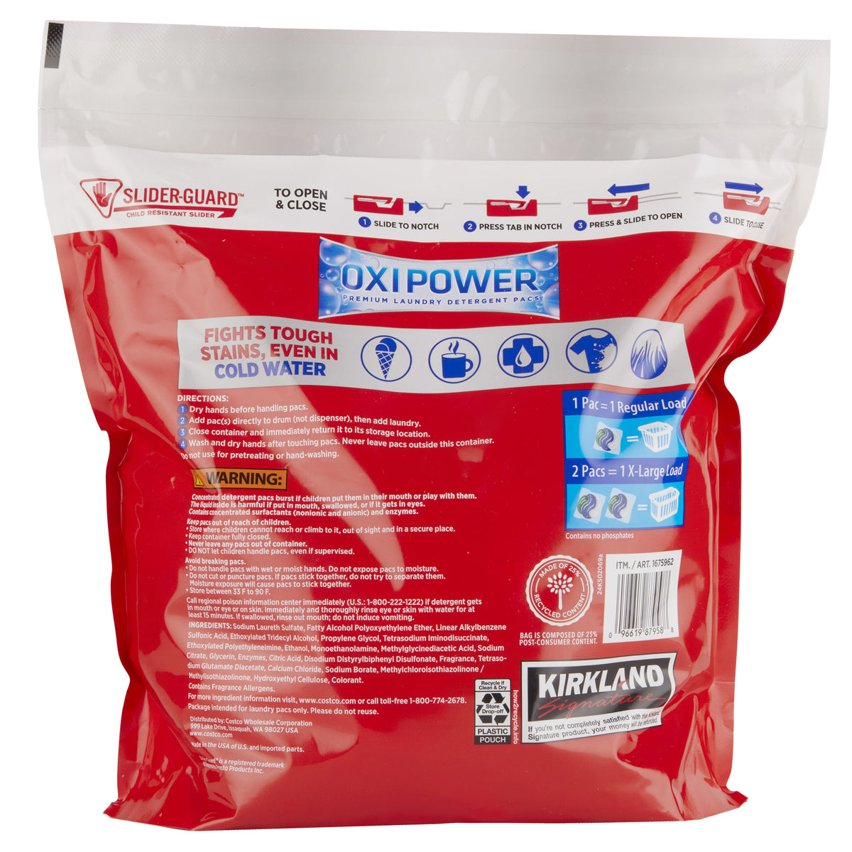 Kirkland Signature Oxi Power Laundry Detergent Pacs, 110-count