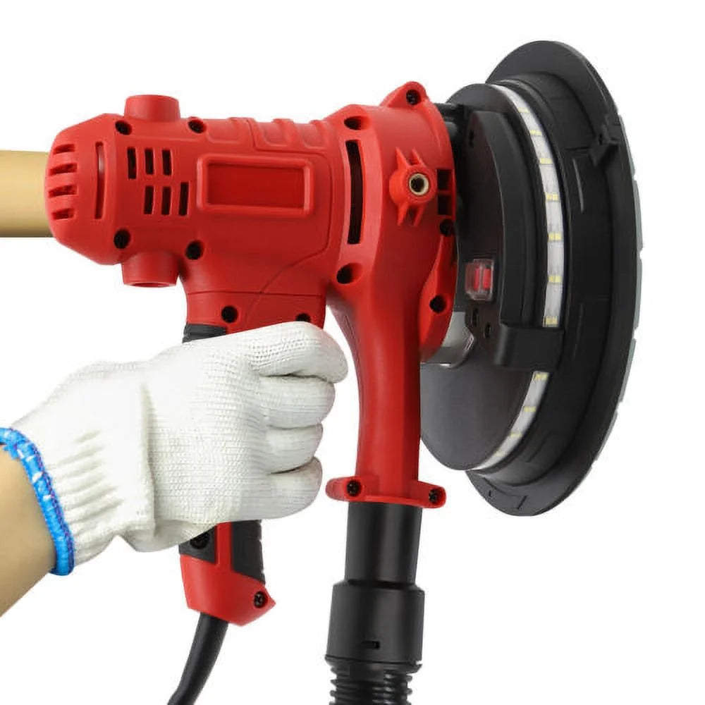 1200W Electric Drywall Sander Auto Vacuum & LED Variable Speed Dry Wall Sanding