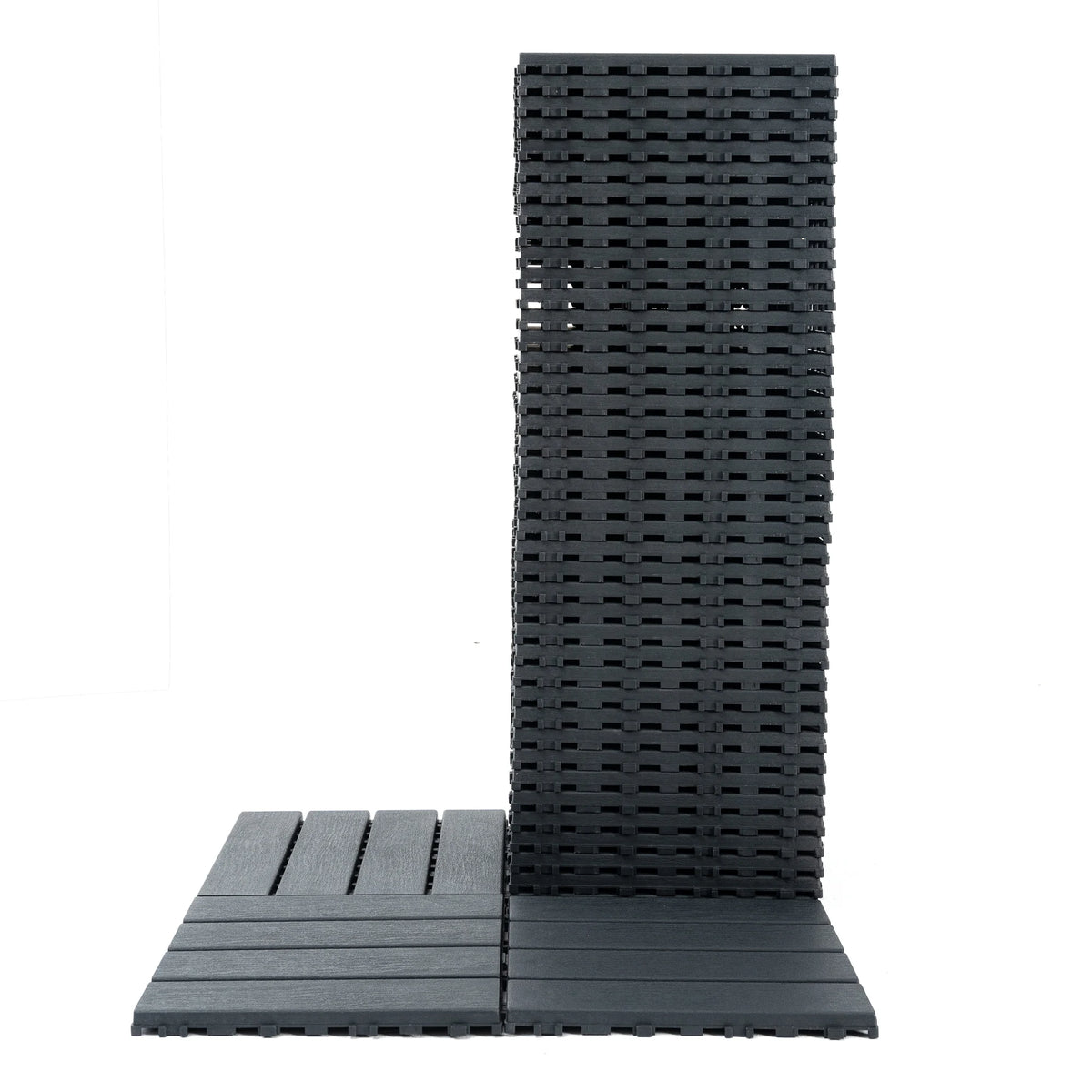 44PCS Plastic Interlocking Deck Tiles,Patio Deck Tiles,12"x12" Square Waterproof Outdoor