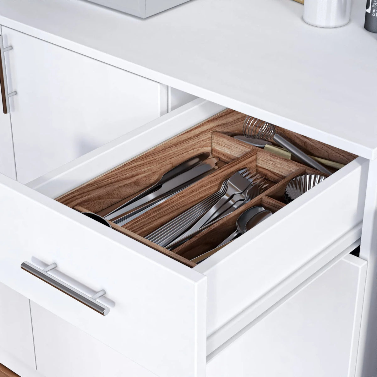 Kitchen Pantry Cabinet, 72" Kitchen Cupboard Freestanding Storage Cabinets with 6 Doors and Drawer, White