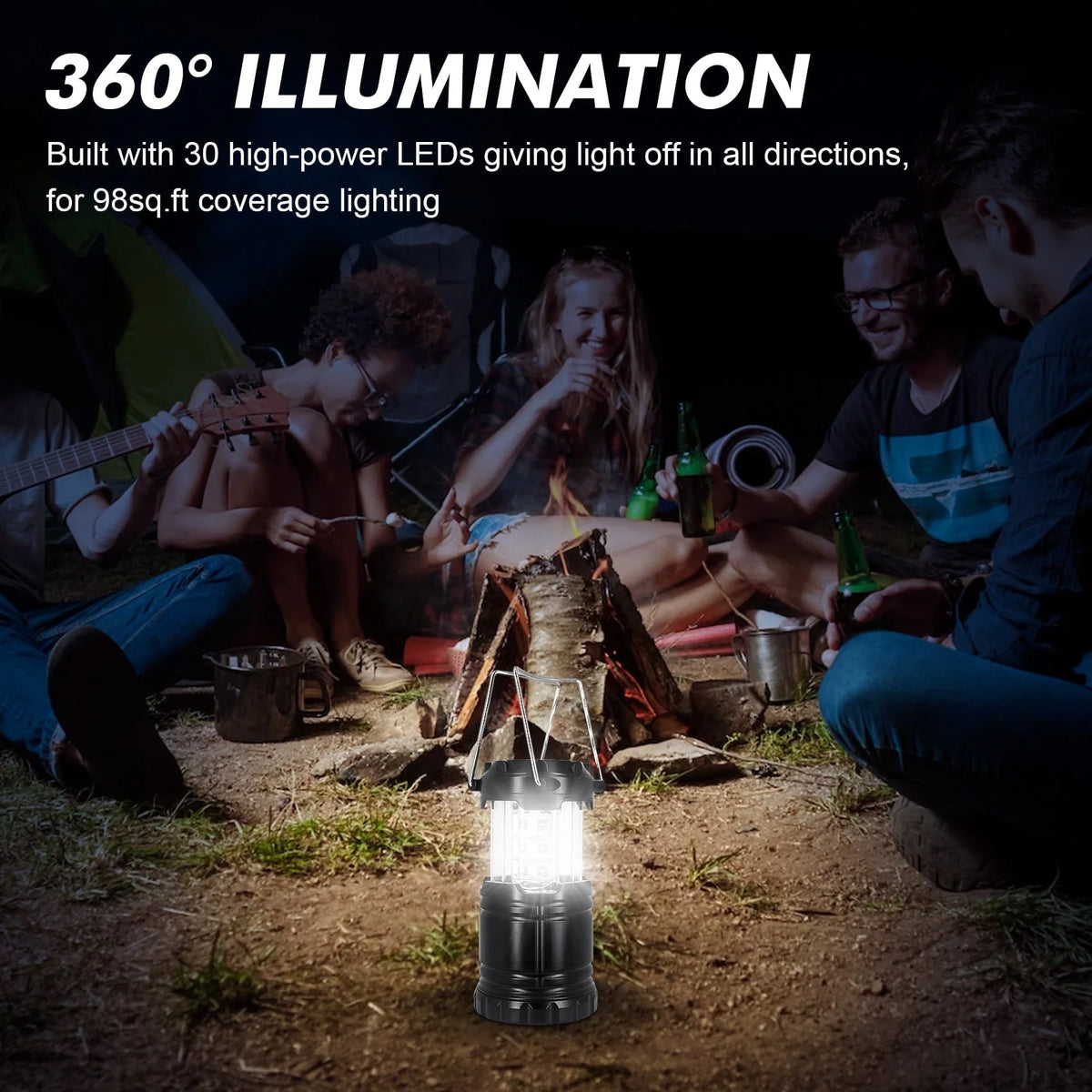 YOLETO 2 Packs LED Camping Lantern, Emergency Light for Power Outages & Survival Kits, Essential Camping Gear Accessory