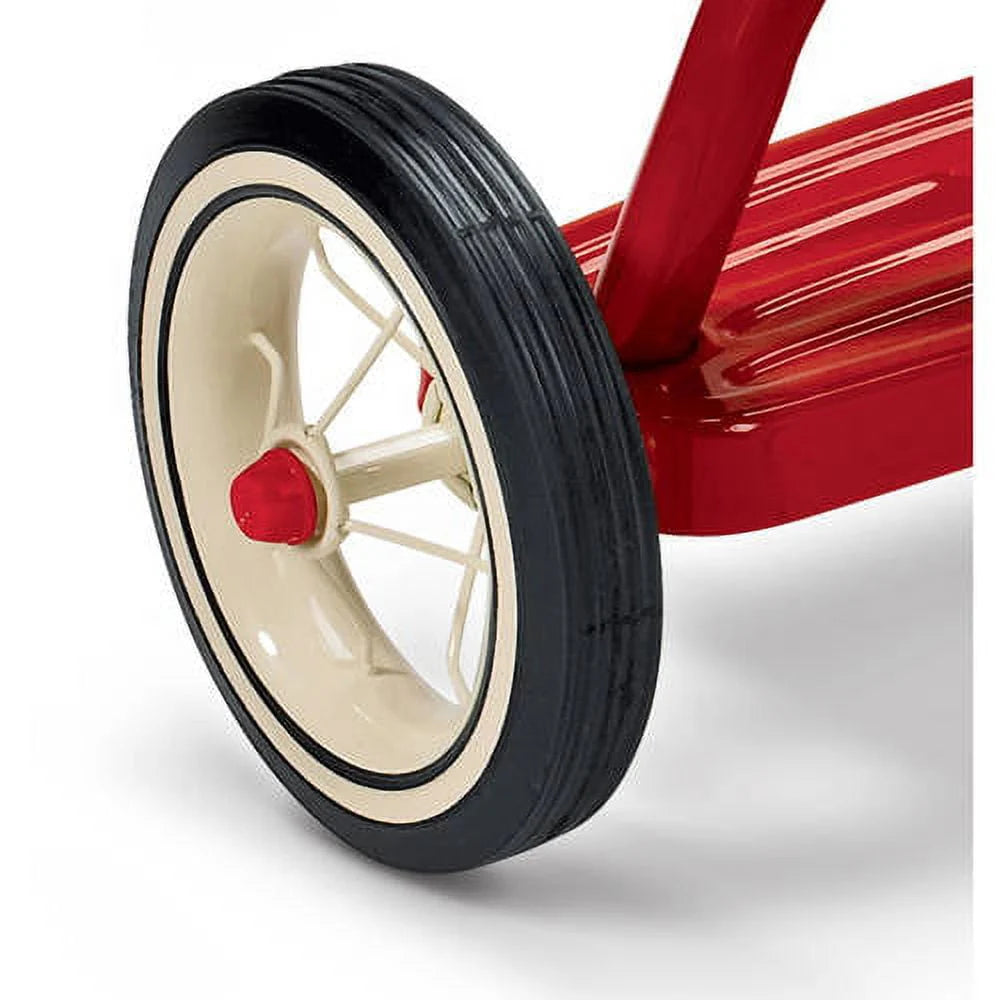 Radio Flyer, Classic Red Dual Deck Tricycle, 12" Front Wheel, Red