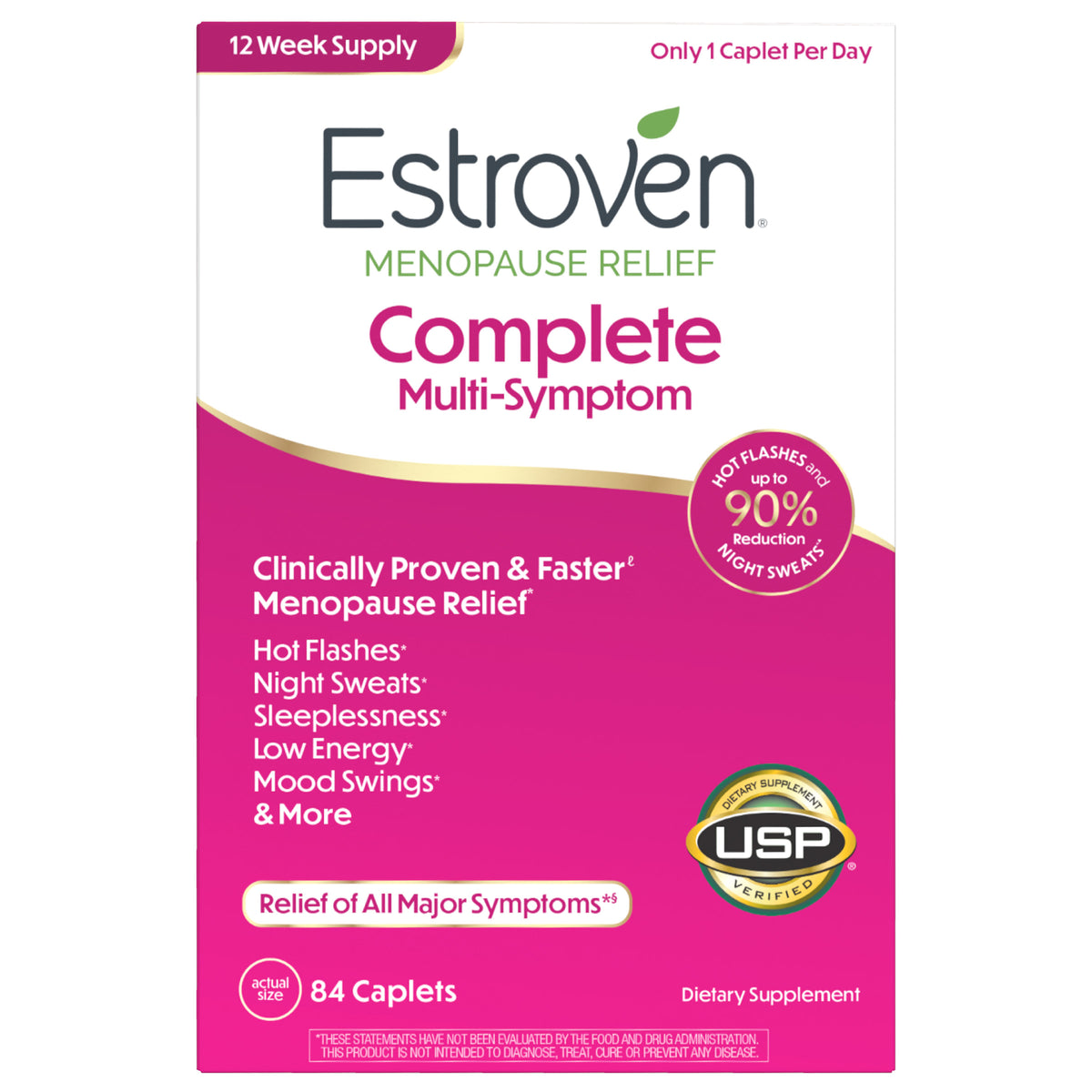 Estroven Complete Multi-Symptom Menopause Relief, 84 Caplets
