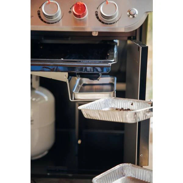 Genesis E-335 3- Burner Propane Gas Grill in Deep Ocean Blue with Side Burner