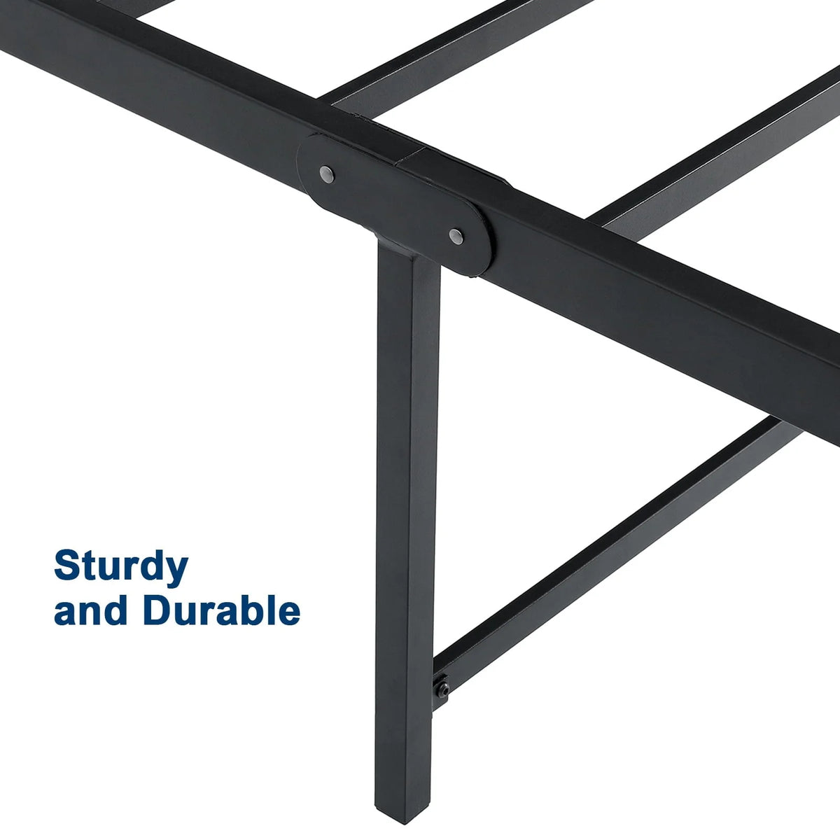 Lusimo Full Bed Frame 18 Inch Metal Platform Bed Frame Heavy Loading Steel Slat and Anti-Slip Support Easy Quick Lock Assembly No Box Spring Needed Full Size
