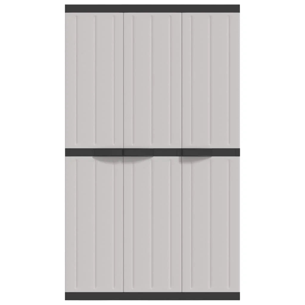 vidaXL Outdoor Storage Cabinet Black 25.6"x14.6"x33.5" PP