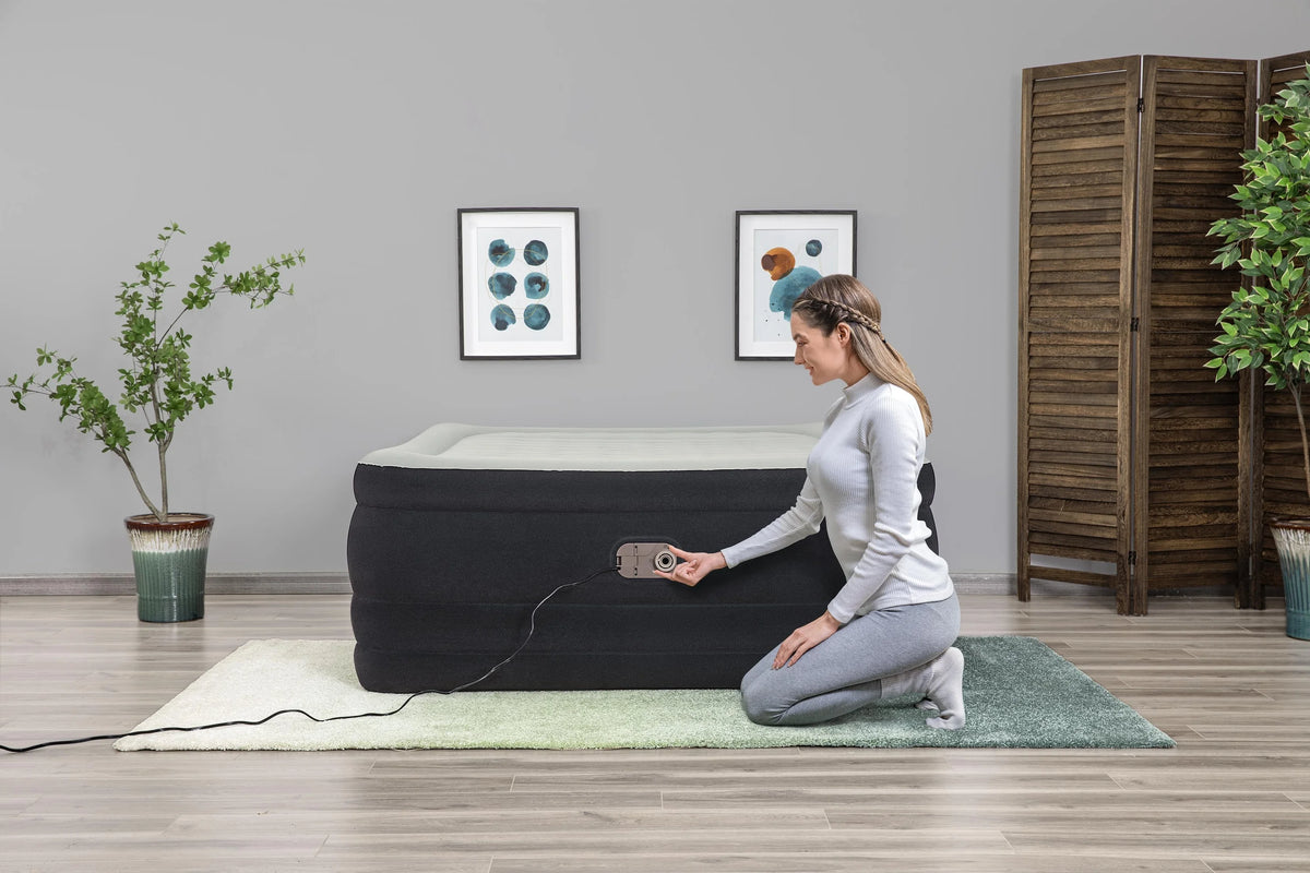 Bestway Tritech Air Mattress Queen 24" with Built-in AC Pump Included