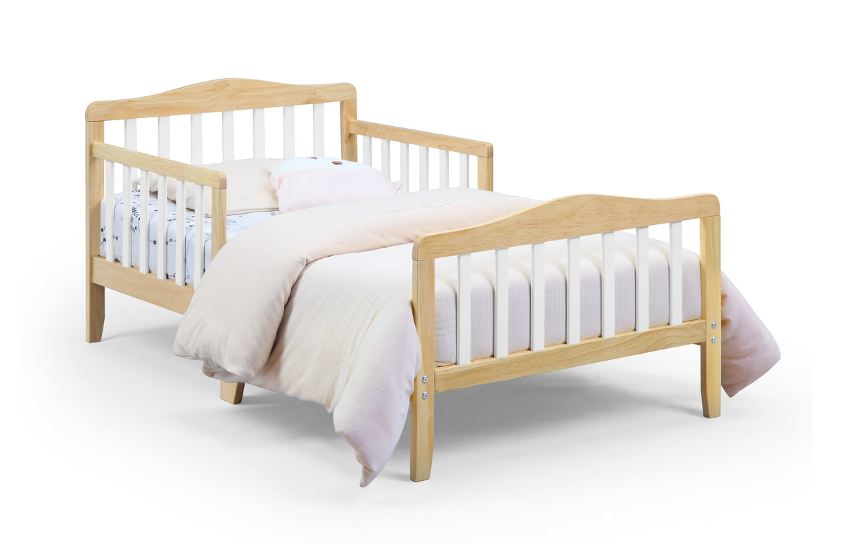 Olive & Opie Twain Toddler Bed, Red/Blue Finish