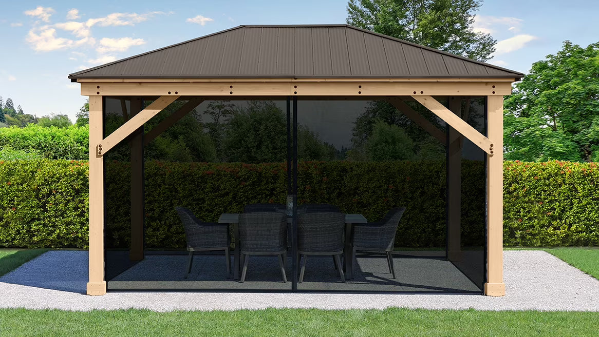 Yardistry 12' x 16' Meridian Gazebo Mosquito Mesh Kit