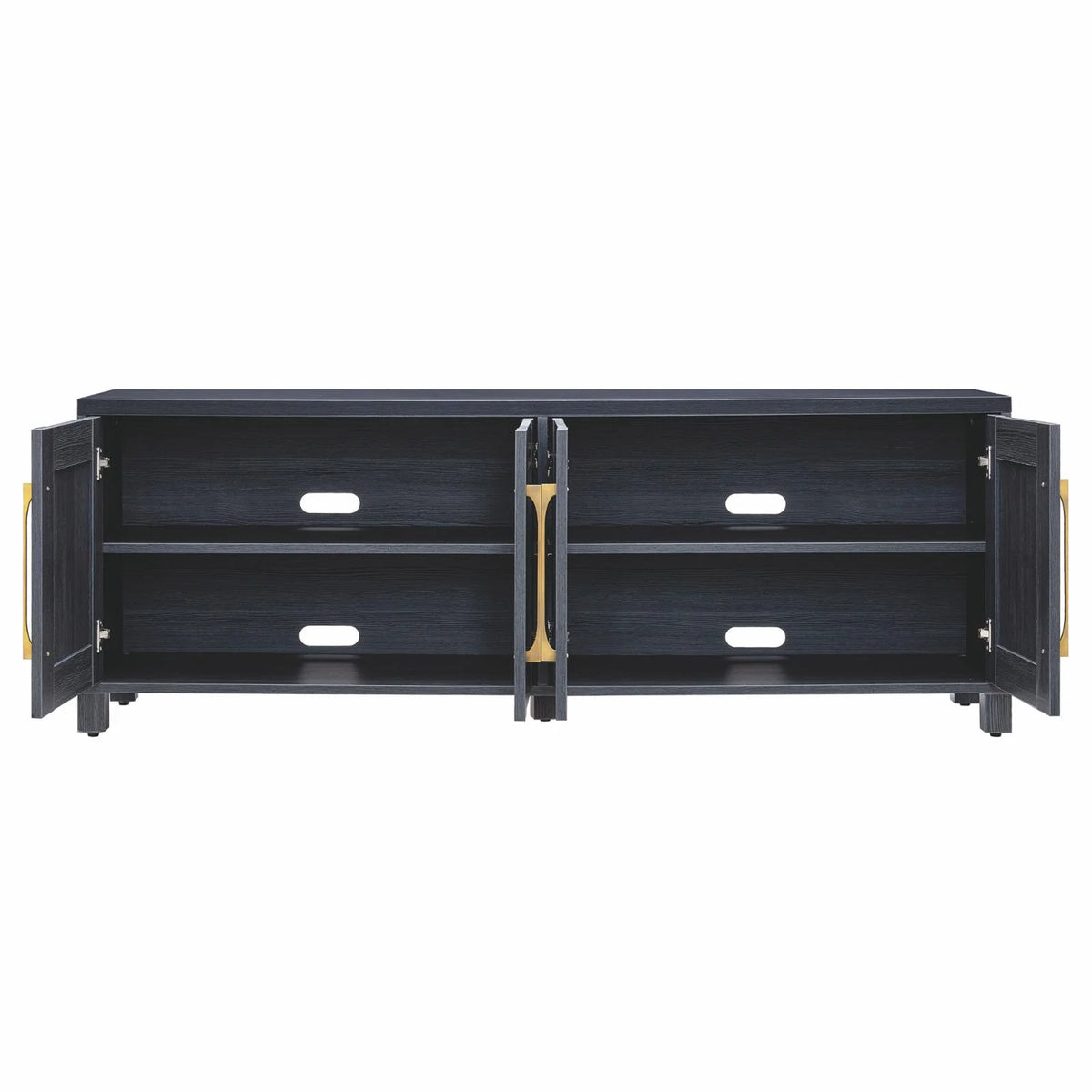 Evelyn&Zoe Chabot Rectangular TV Stand for TV's up to 75", Alder Brown