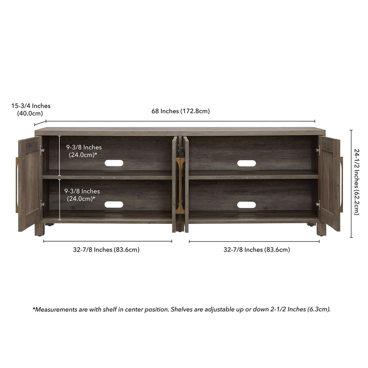 Evelyn&Zoe Chabot Rectangular TV Stand for TV's up to 75", Alder Brown