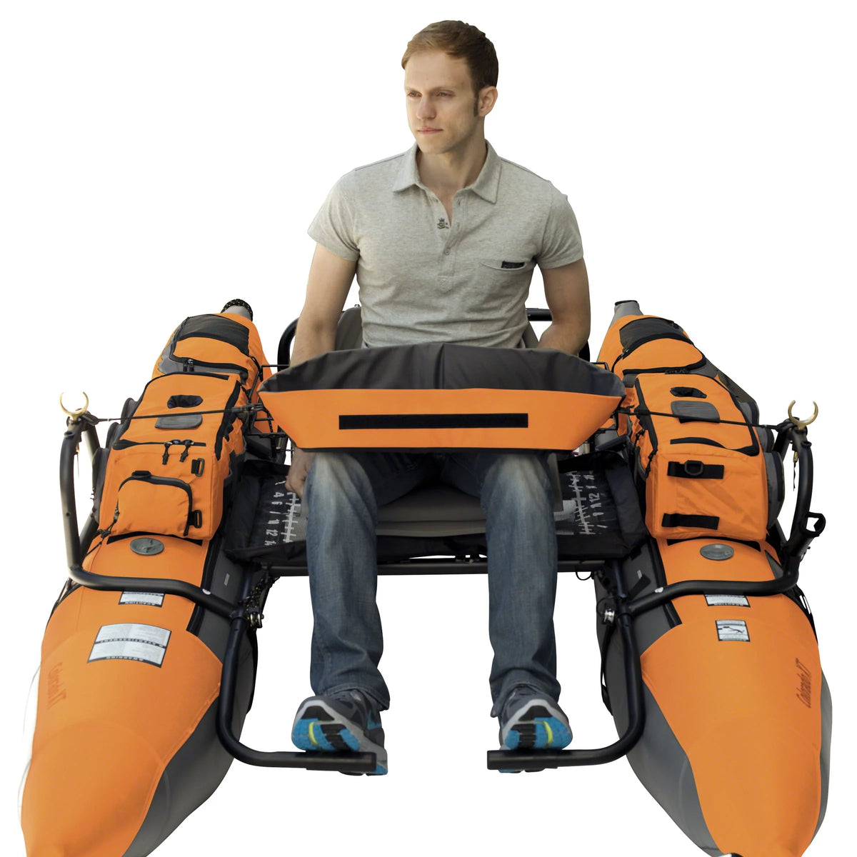 Classic Accessories Colorado XT Pontoon Fishing Boat, Pumpkin/Grey