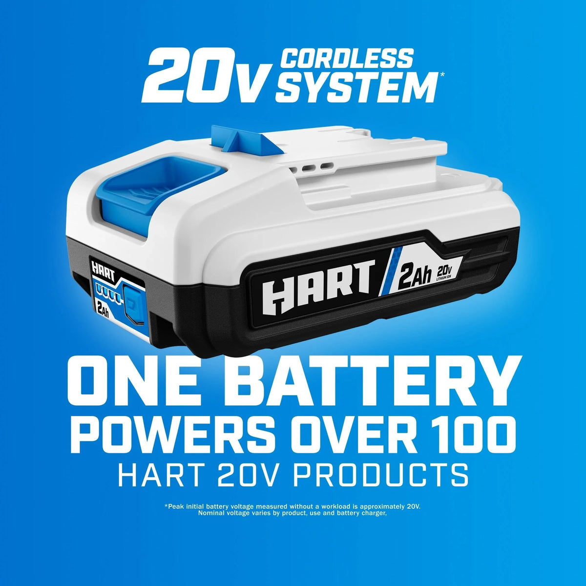 HART 20-Volt 10-inch String Trimmer/Bazooka Leaf Blower Combo Kit, (1) 2.0Ah Lithium-Ion Battery