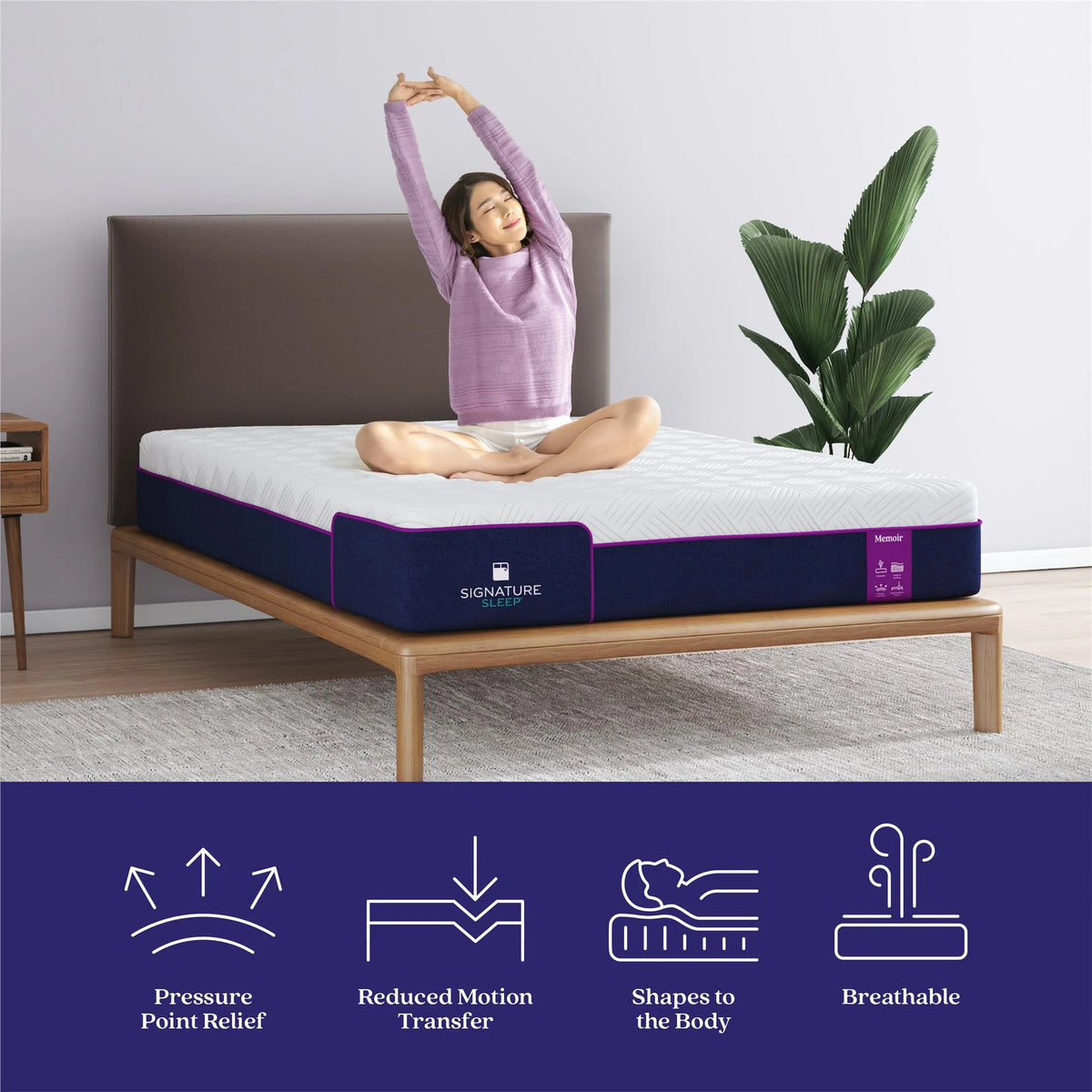 Signature Sleep Memoir 8 Inch Memory Foam Mattress, Twin
