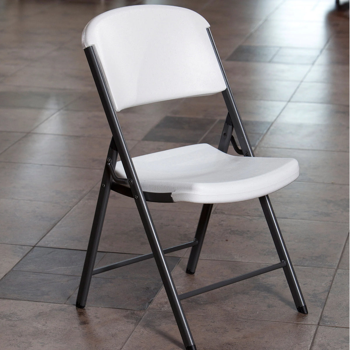 Lifetime Folding Chair, Indoor/Outdoor Commercial, White Granite, 4 Pack (42804)