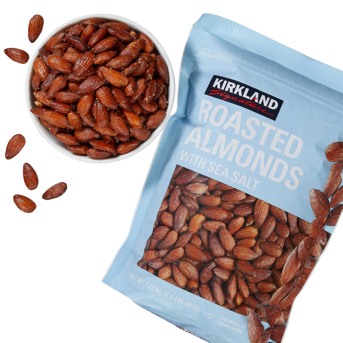 Kirkland Signature Roasted Almonds, Sea Salt, 2.5 lbs