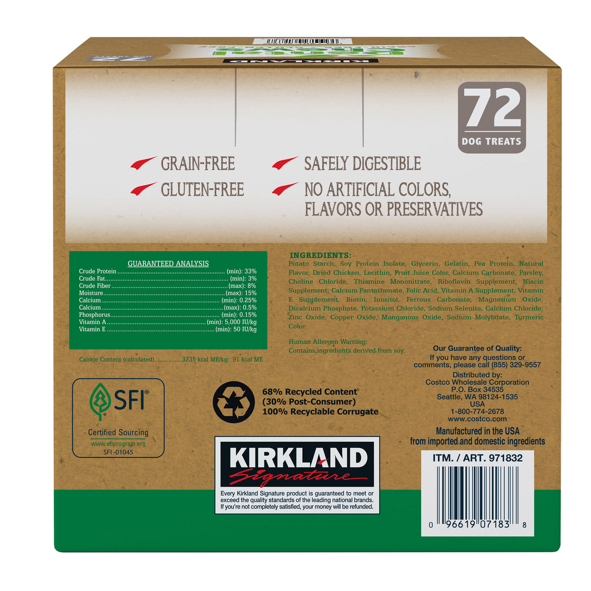 Kirkland Signature Dental Chews, 72-count