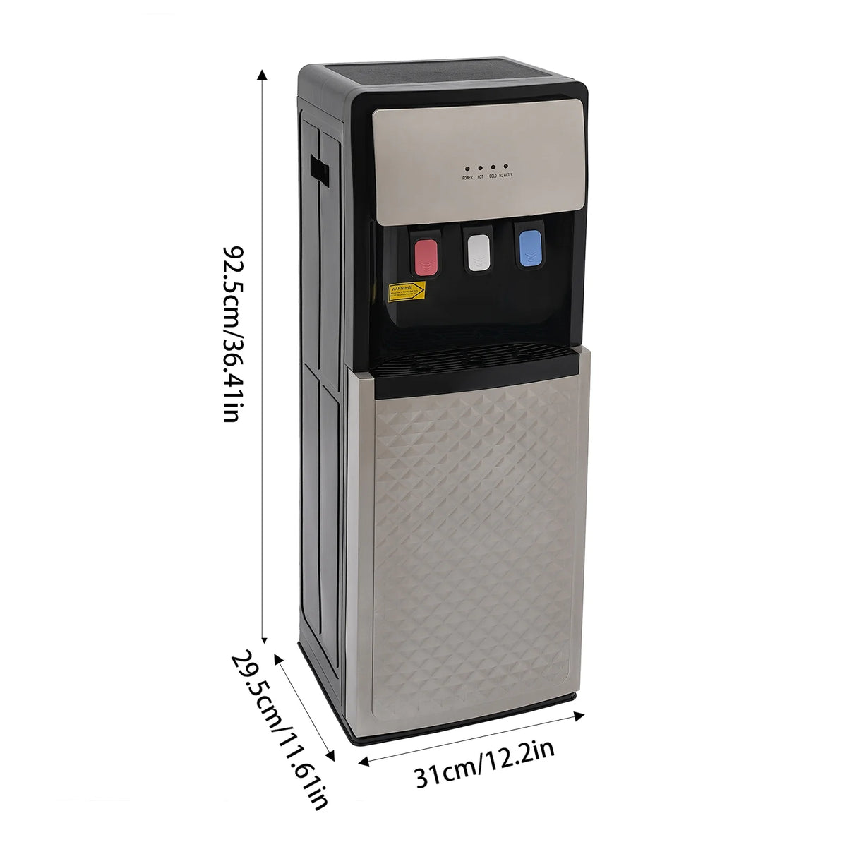 Bottom Loading Water Cooler Dispenser, 110V Hot & Cold Standing Water Dispenser, PP Hot and Cold Water Dispenser