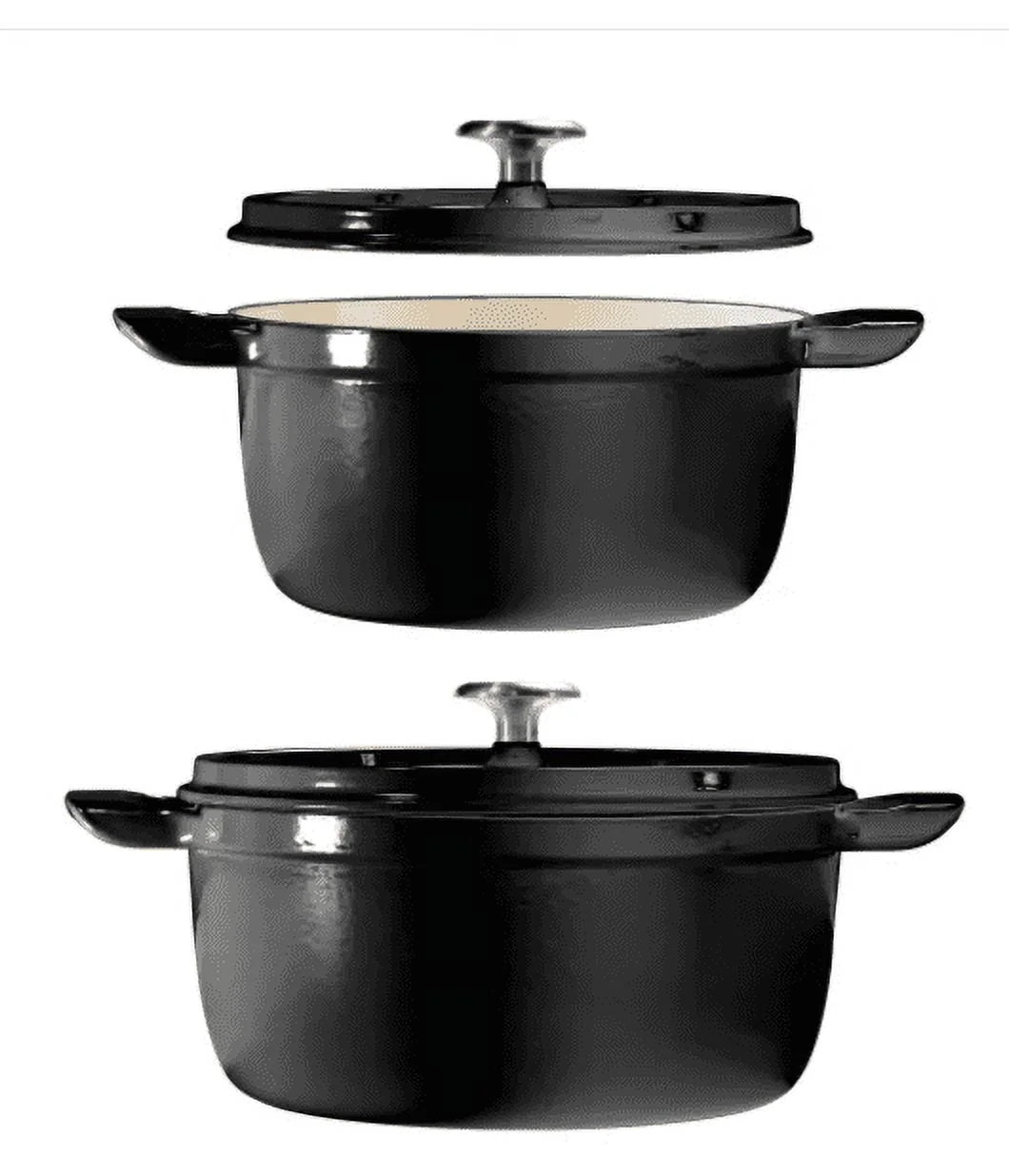 Tramontina 4-quart & 6-quart Enameled Cast Iron Round Dutch Oven, 2-pack