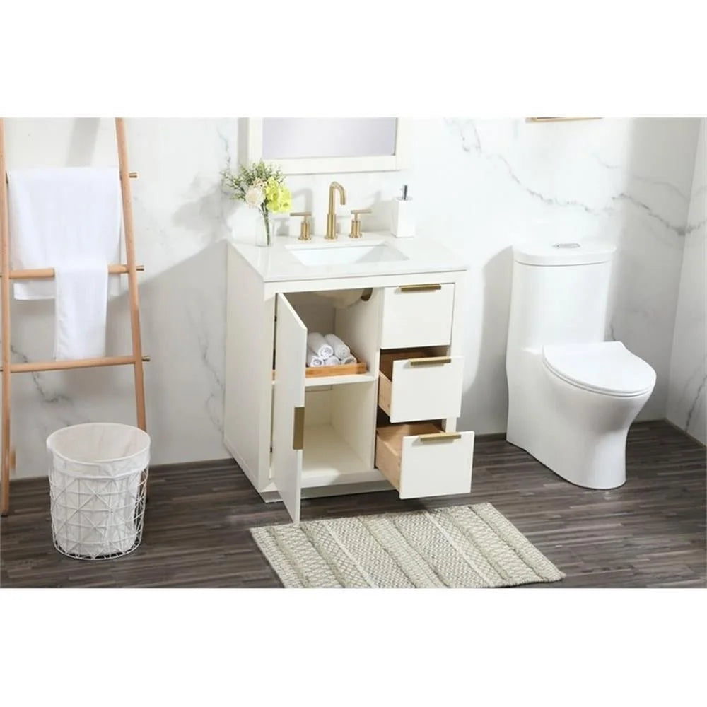 Elegant Kitchen and Bath 30 Inch Single Bathroom Vanity In Grey