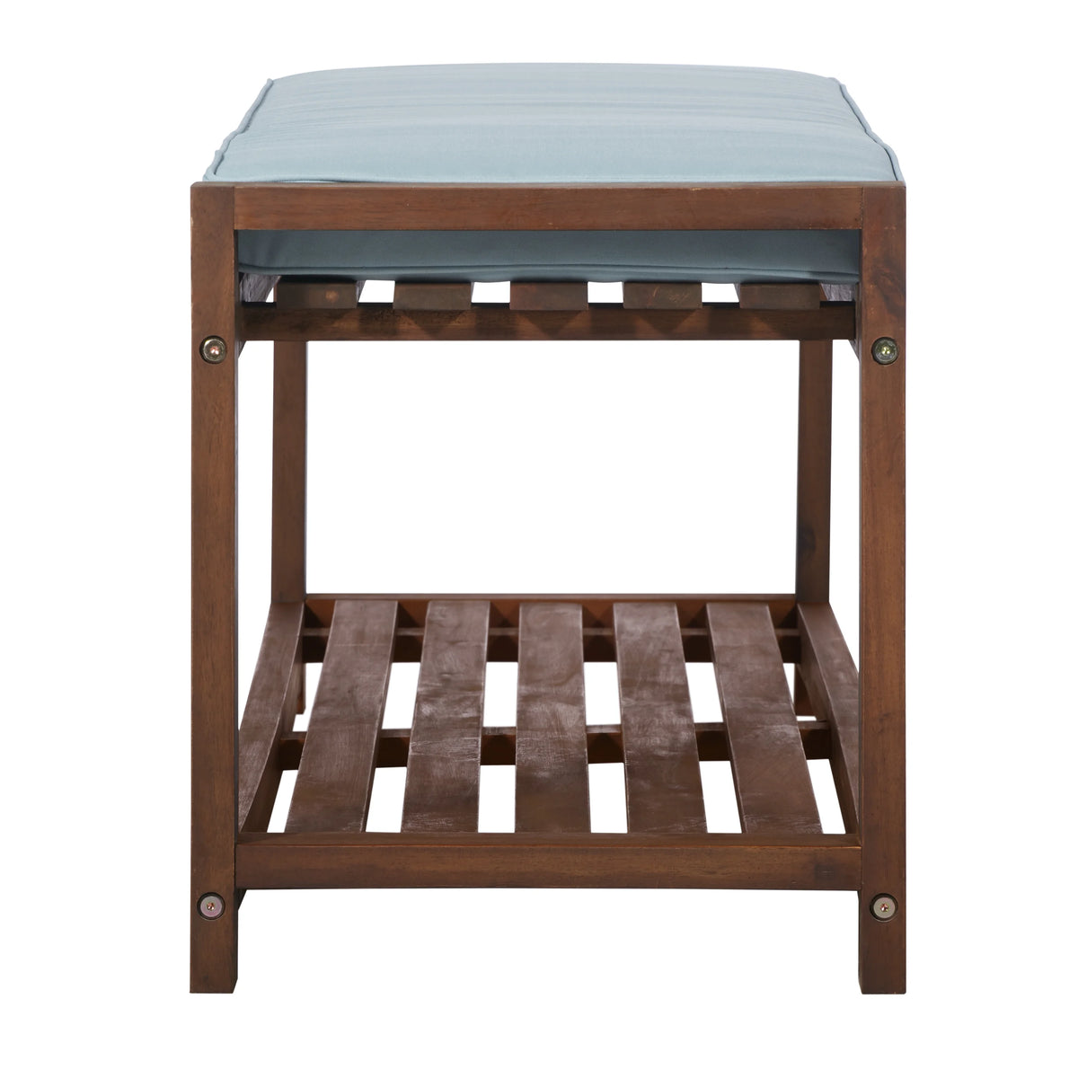 Manor Park Chevron Outdoor Storage Acacia Wood Bench - Brown