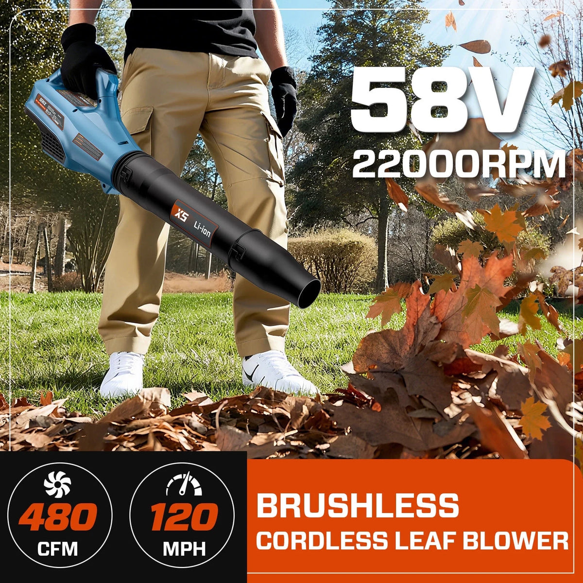 SENIX 20V 2-Tool Cordless Combo Kit, 10-Inch String Trimmer & Variable Speed Leaf Blower (One 4.0Ah Battery and Charger Included) S2K2B1-03