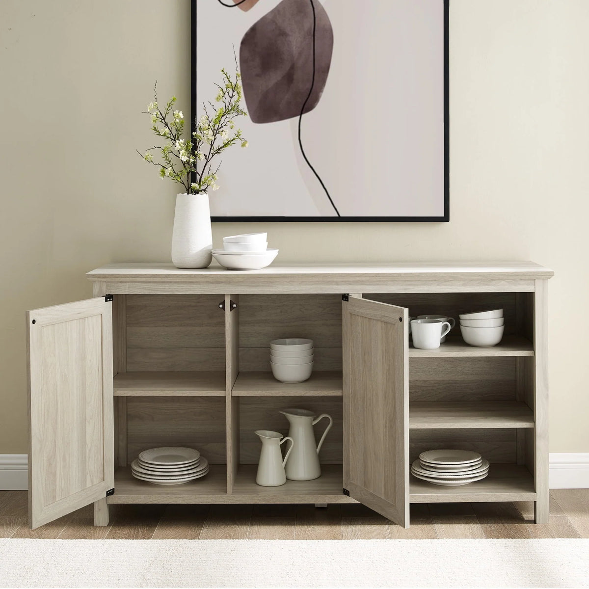 Manor Park Transitional 2 Door Sideboard, Birch