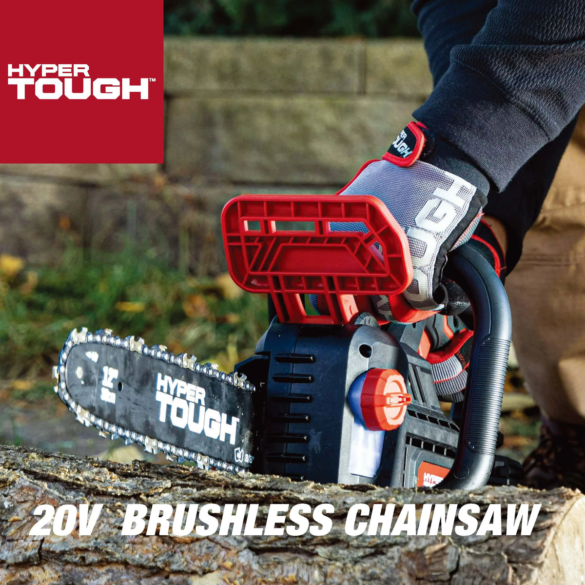 Hyper Tough 20V 4.0Ah Battery Powered 12in Brushless Chainsaw,  HT22-401-03-03
