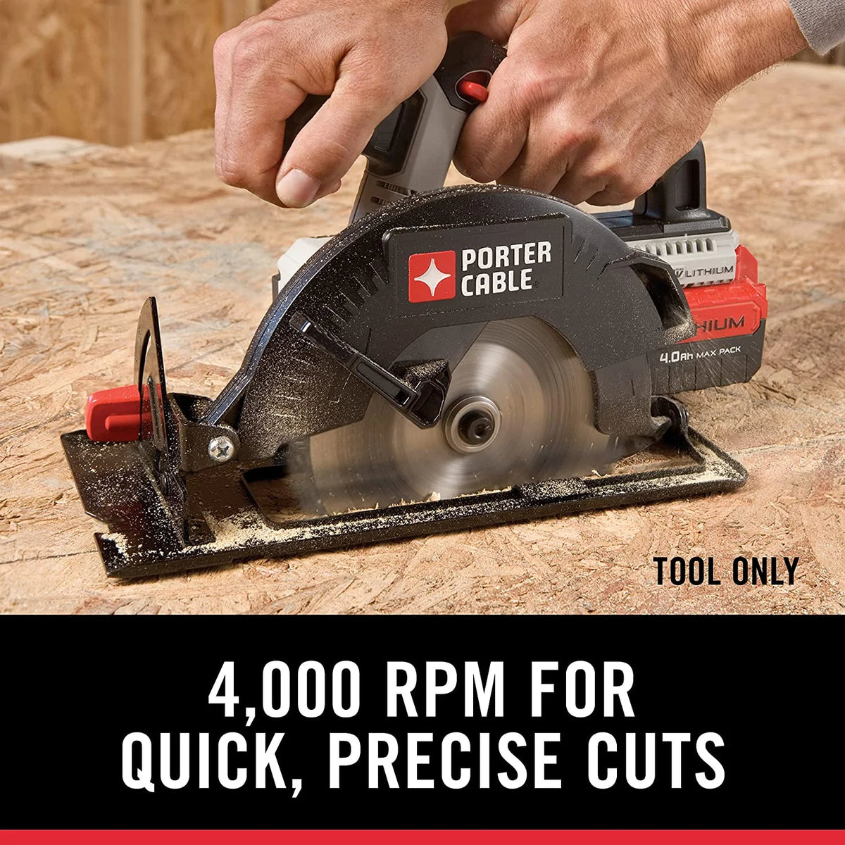 PORTER CABLE PCC660B 20V MAX Lithium-Ion 6-1/2-Inch Cordless Circular Saw (Bare Tool / Battery Sold Seperately)