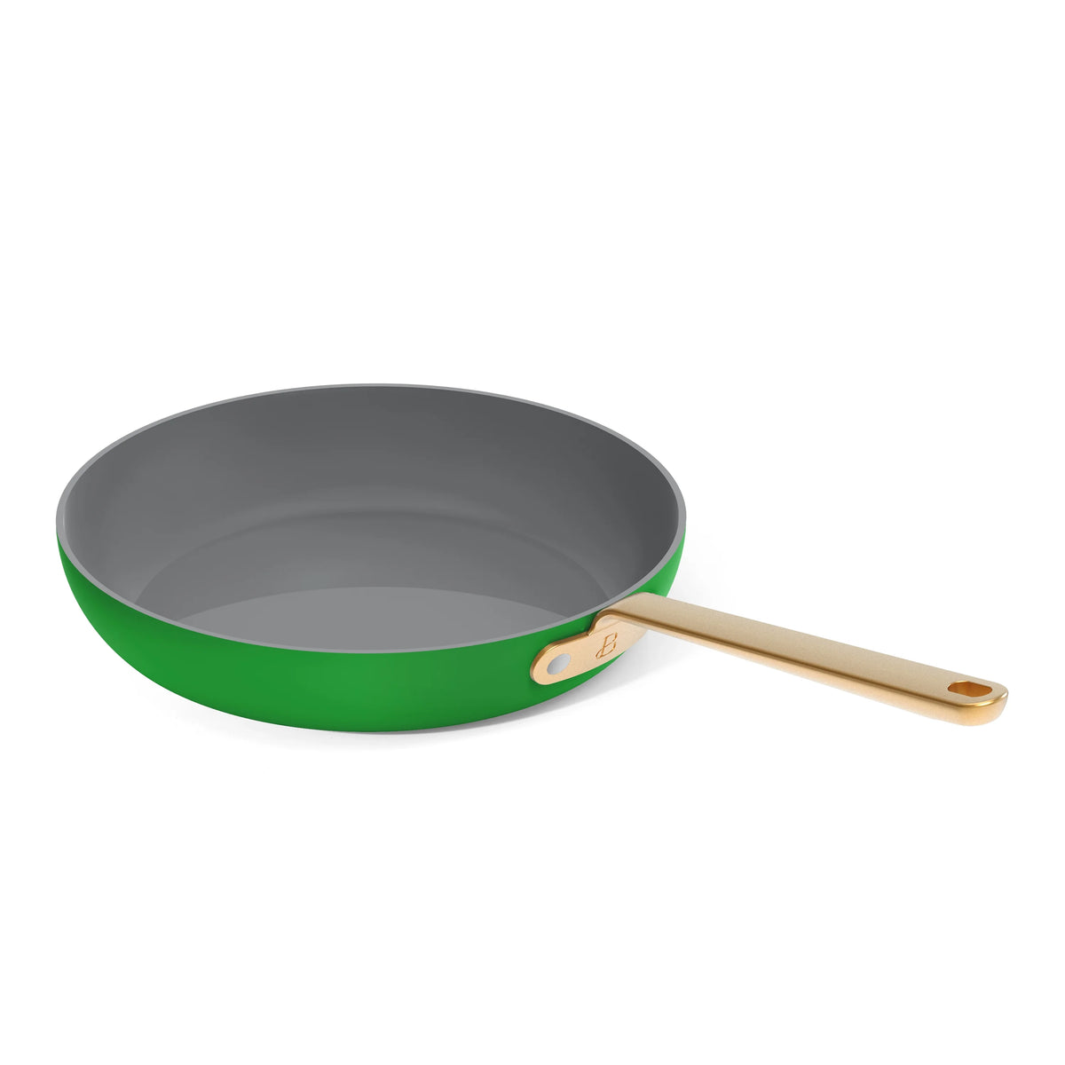 Beautiful 12pc Ceramic Non-Stick Cookware Set with Strainer Lids, White Icing by Drew Barrymore