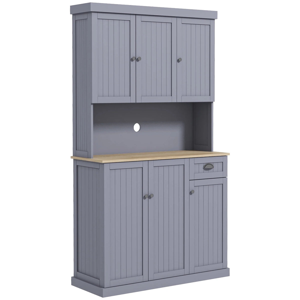 HomCom 71" Kitchen Pantry Storage Cabinet Microwave Oven Stand with Storage
