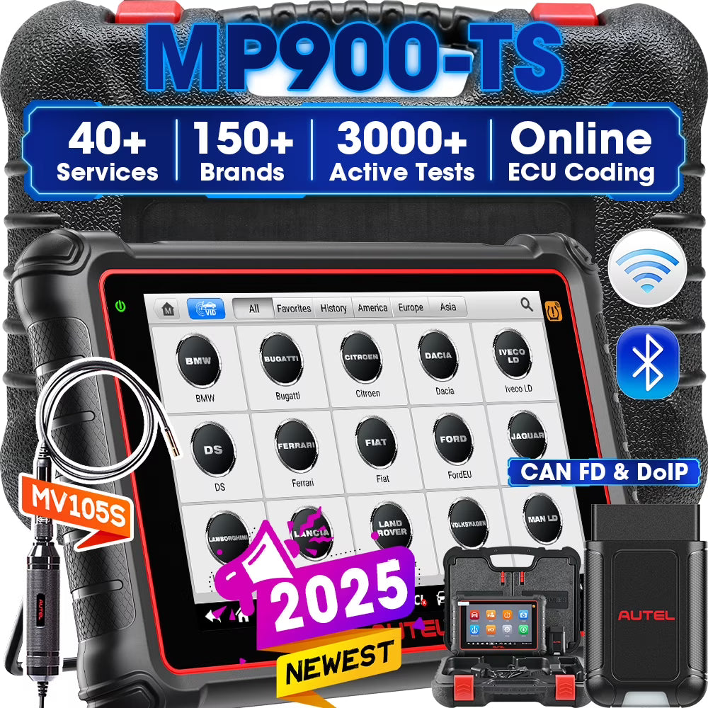 Autel Scanner MaxiPRO MP900TS Car Diagnostic Bidirectional Scan Tool,  DoIP/CAN-FD, 40+ Service, TPMS Programming Relearn, OE ECU Coding Upgrade of MP808S-TS MS906TS