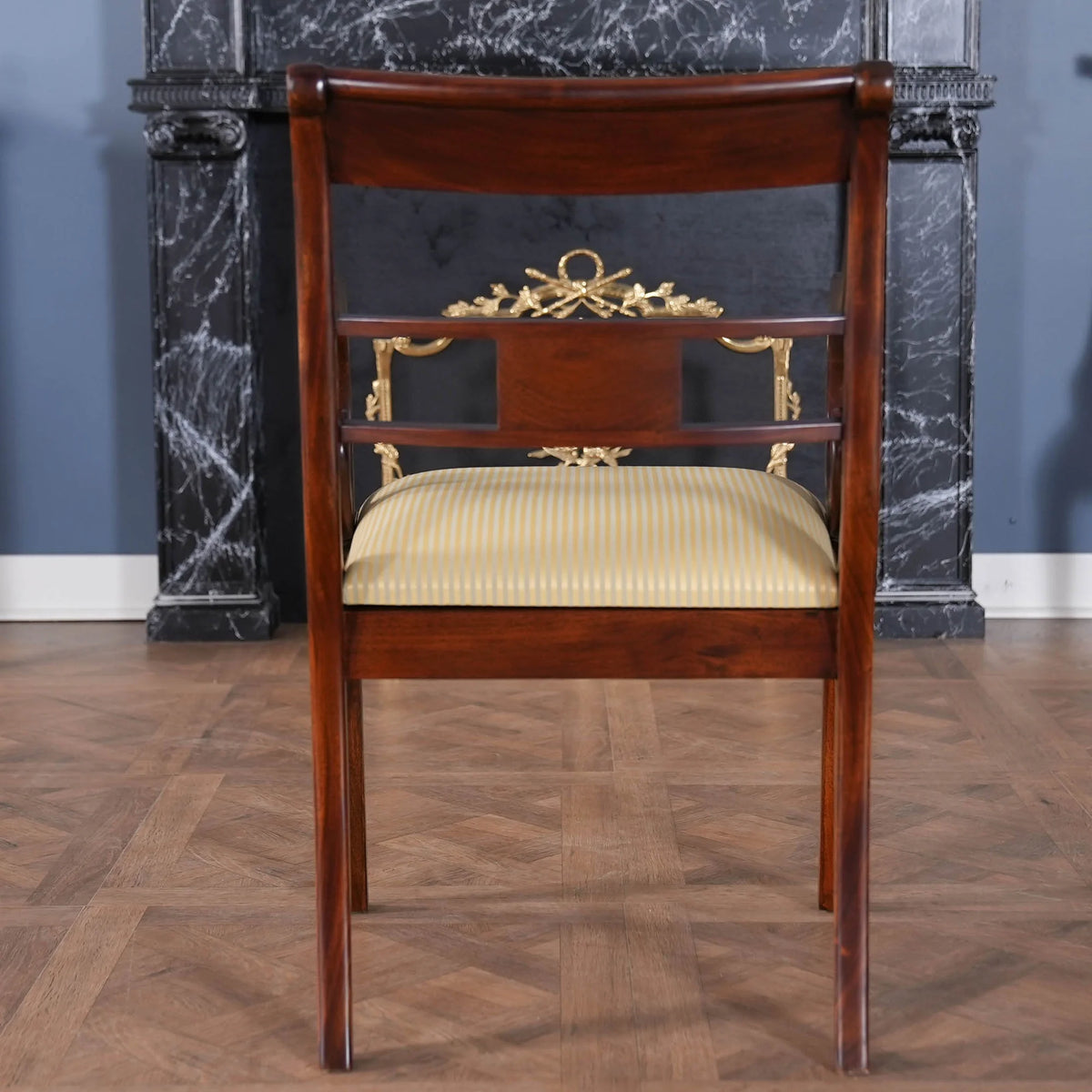 Banded Mahogany Arm Chair