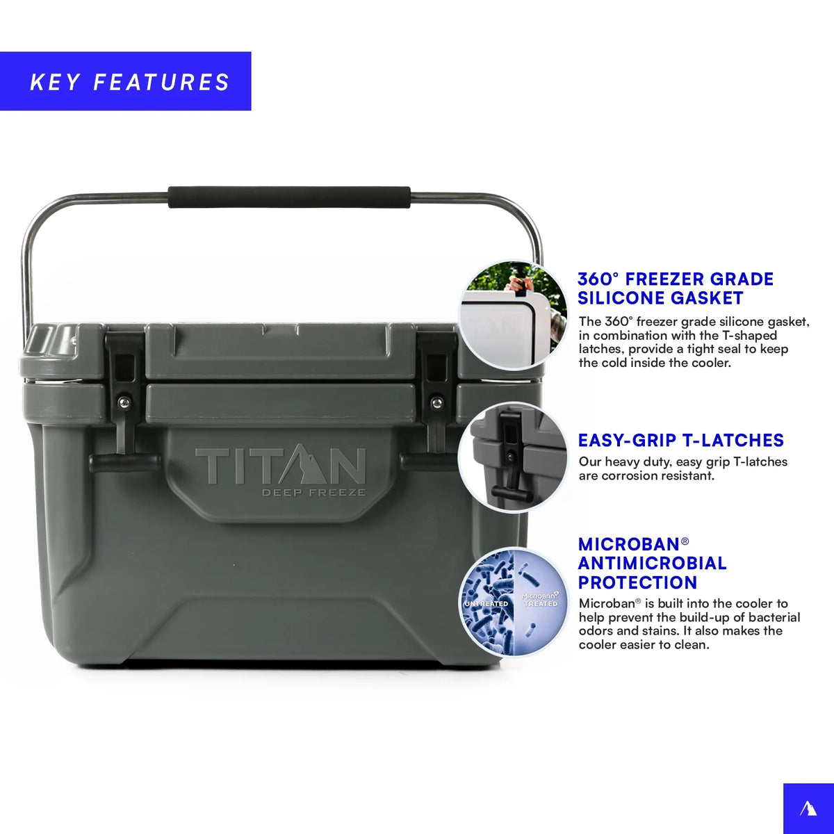 Titan by Arctic Zone™ 20 Quart/30 Can High Performance Hard Cooler - Blue