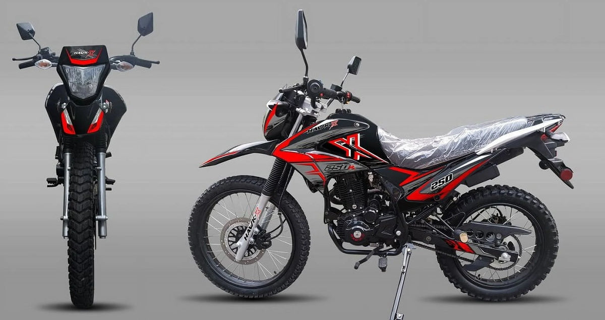 RPS New Hawk X 250 Enduro Dirtbike adults youth Dual Sports 5 Speed bike - Color Black
