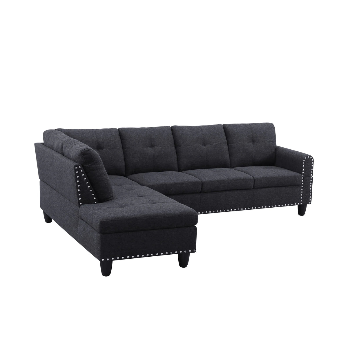 Sectional Sofas Faux Leather L - Shaped Sectional Set with Cup Holders 2pc,Large Sectional Couches
