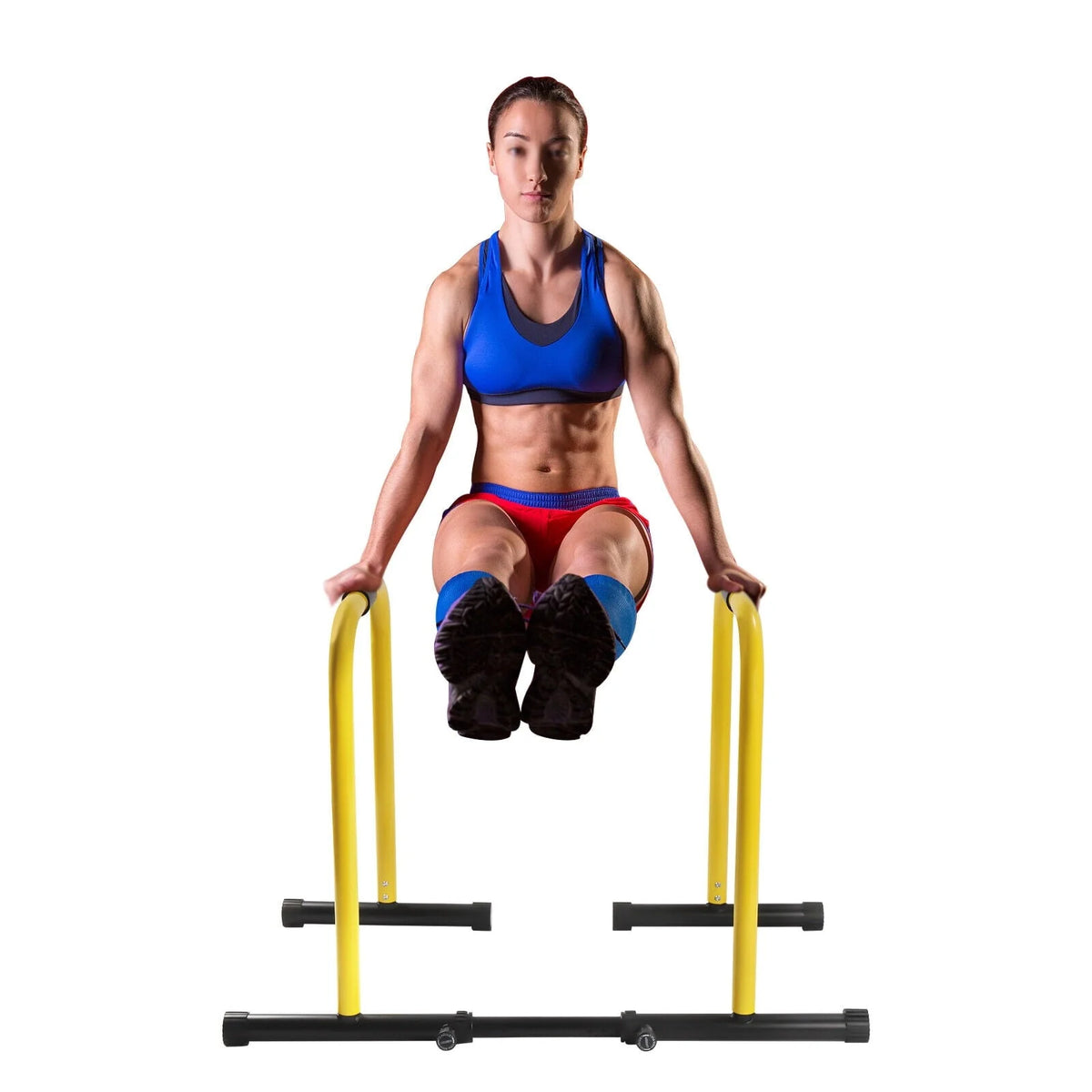 Miumaeov Dip Bar Dip Station Functional Heavy Duty Dip Stands Fitness Workout Dip bar Station Stabilizer Push Up Stand Adjustable Height 440LBS Loading Capacity