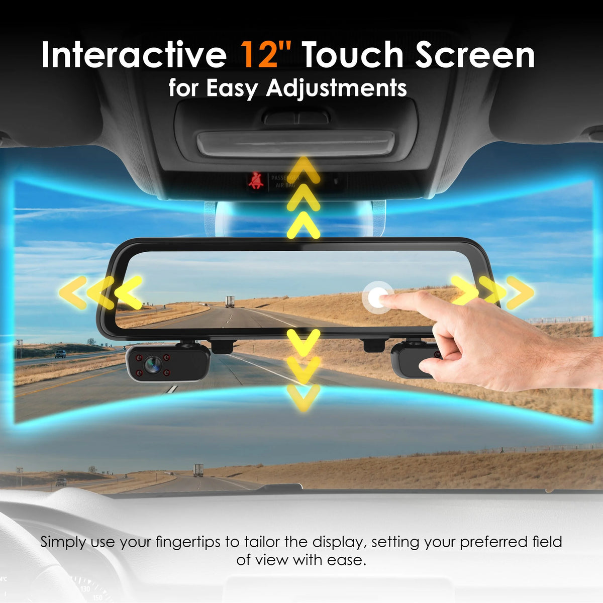 Rexing - M4 1080p 4-Channel Mirror Dash Cam with Smart BSD GPS