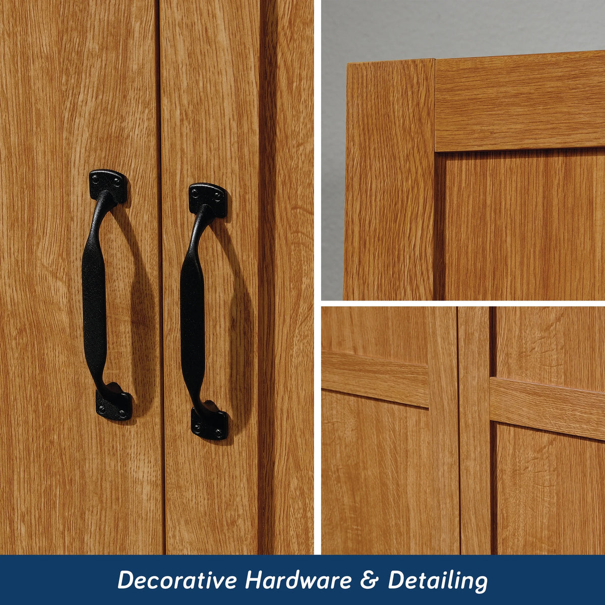 Sauder Select 2 Door Storage Cabinet, Reclaimed Pine Finish