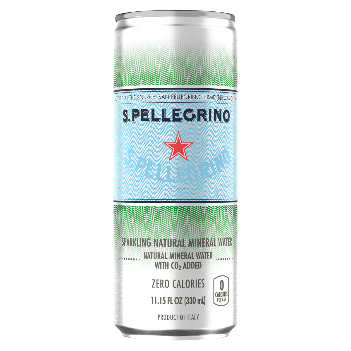 San Pellegrino Sparkling Natural Mineral Water, Unflavored, 11.15 fl oz, 24-count