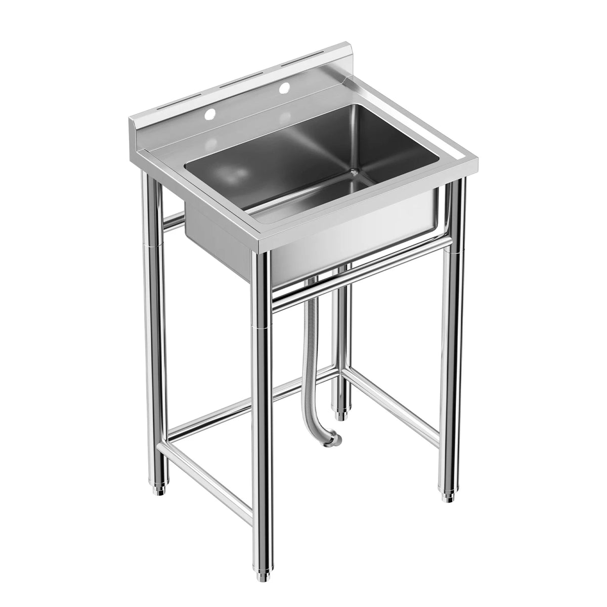 Maritcute 28"x20"x34" Stainless Steel Utility Sink with Hot/Cold Faucet, NSF Certified, for Home and Commercial Use
