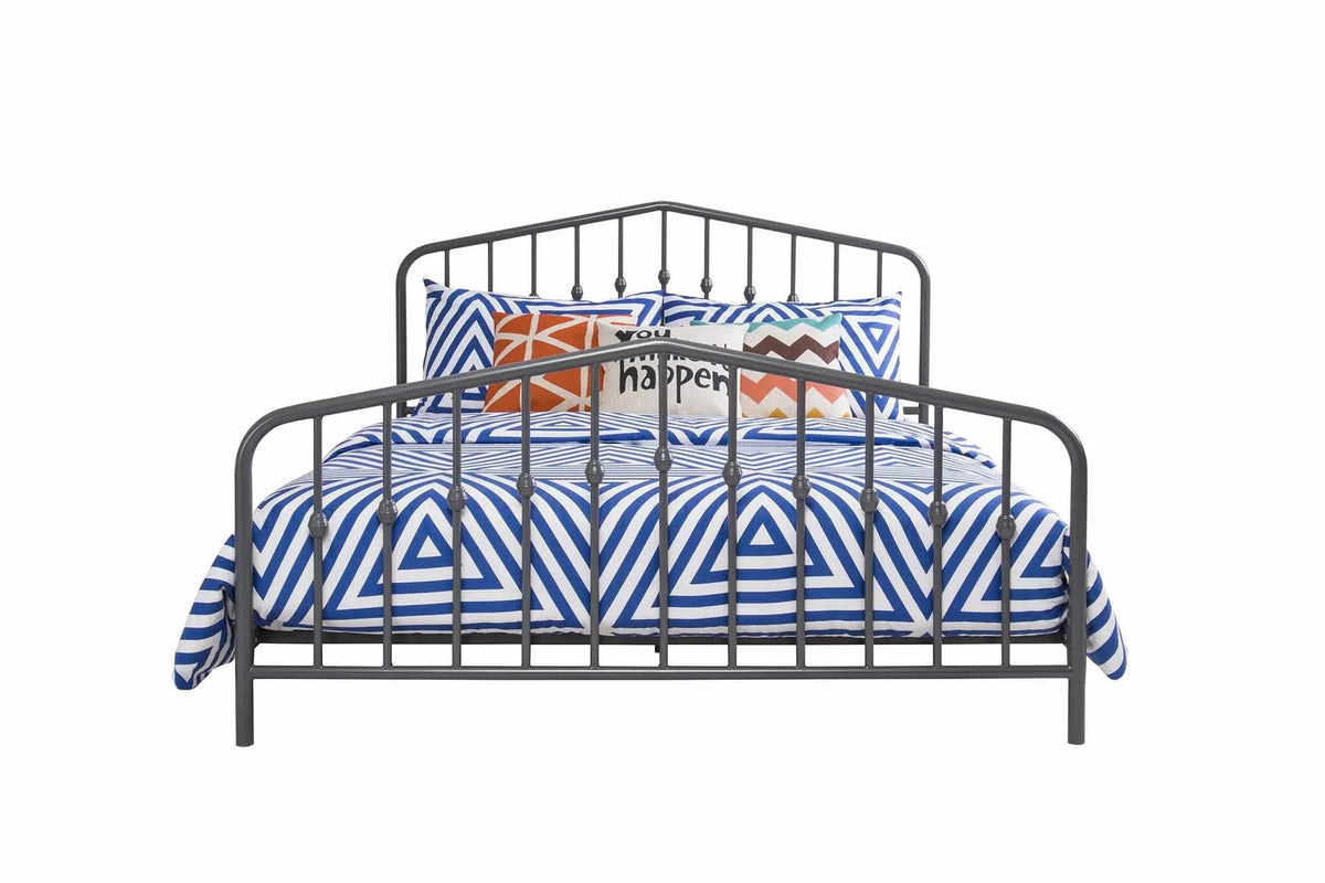 Novogratz Bushwick Metal Bed, Queen, Gunmetal Gray