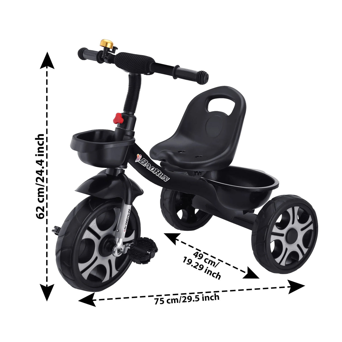 SHCKE Toddlers Tricycles Outdoor Kids Trikes for 3 4 5 Years Old Boys Girls Children Tricycles with Storage Basket and Bell Birthday Gifts for Toddlers Kids