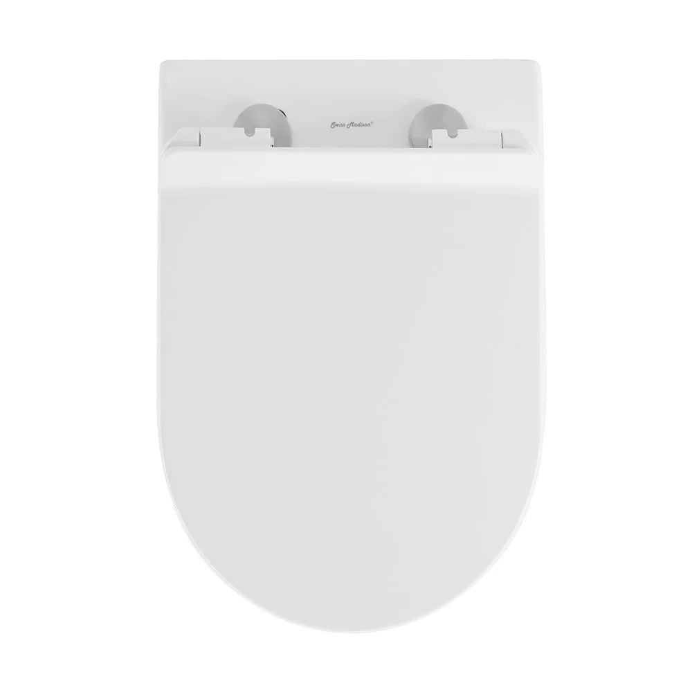 St. Tropez Back to Wall Concealed Tank Toilet Bowl Bundle in Glossy White