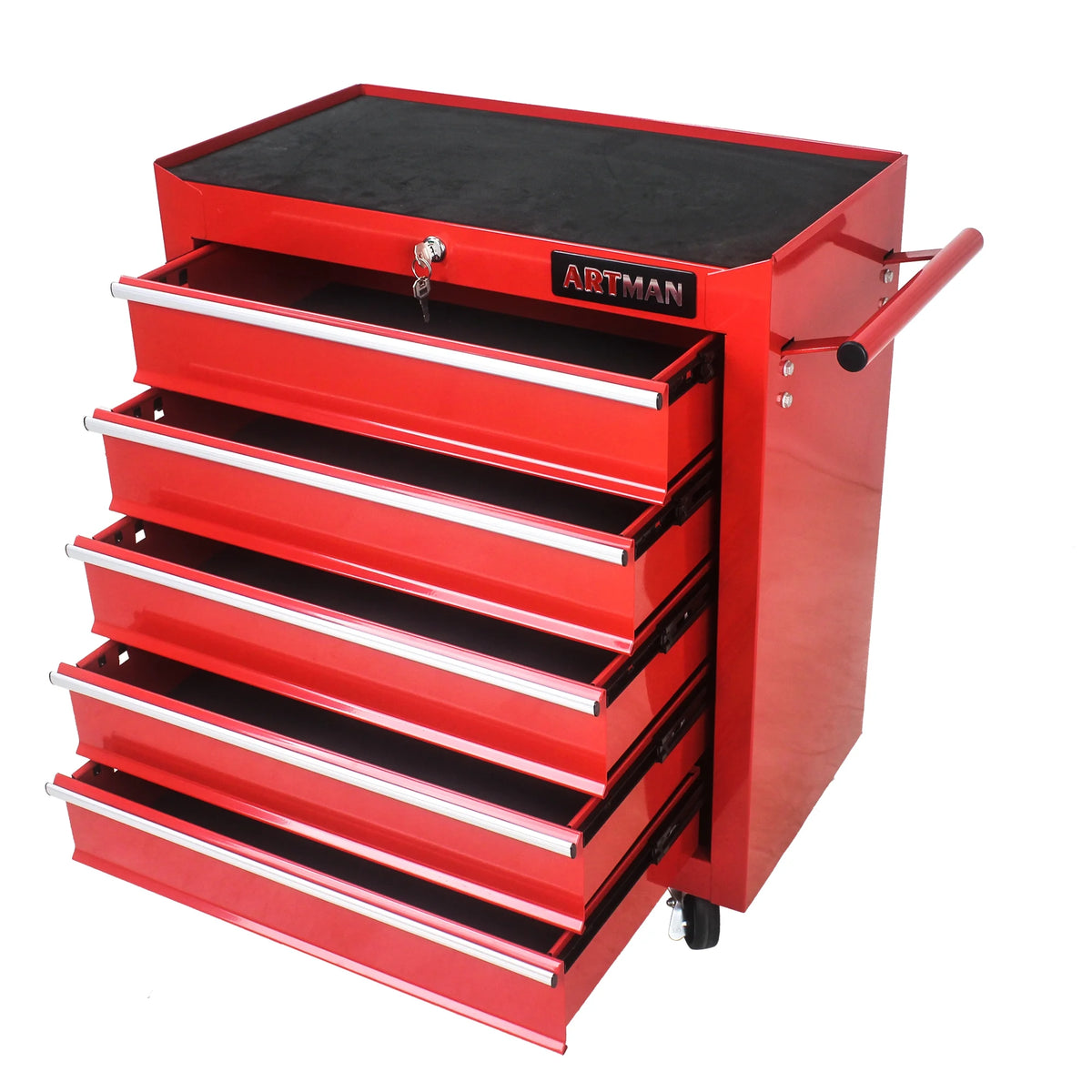 5 Drawer Rolling Tool Chest, Steel Tool Storage Cabinet for Garage Storage with 4 Wheels and Locker
