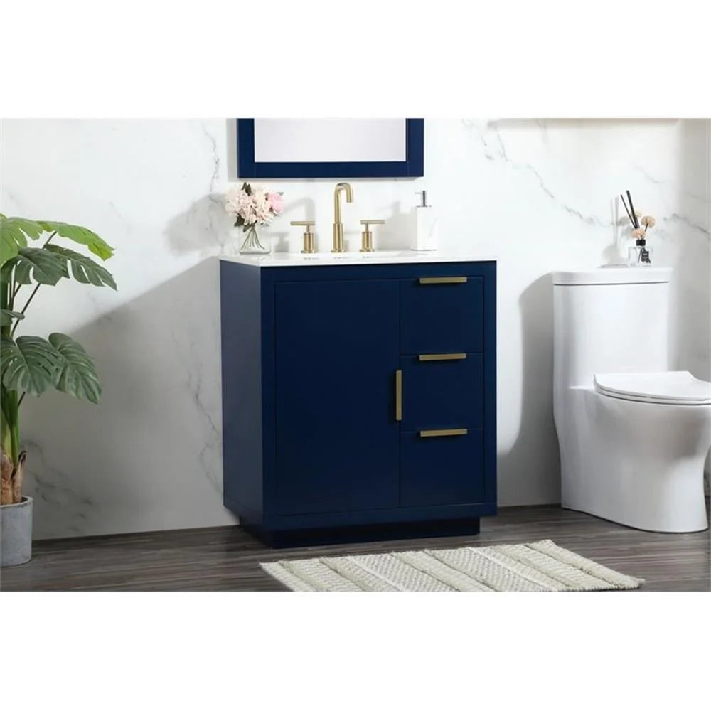 Elegant Kitchen and Bath 30 Inch Single Bathroom Vanity In Grey