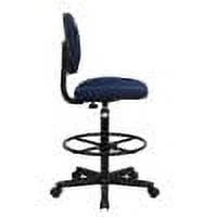 Emma  Oliver Black Fabric Drafting Chair (Cylinders: 22.5"-27"H, 26"-30.5"H)