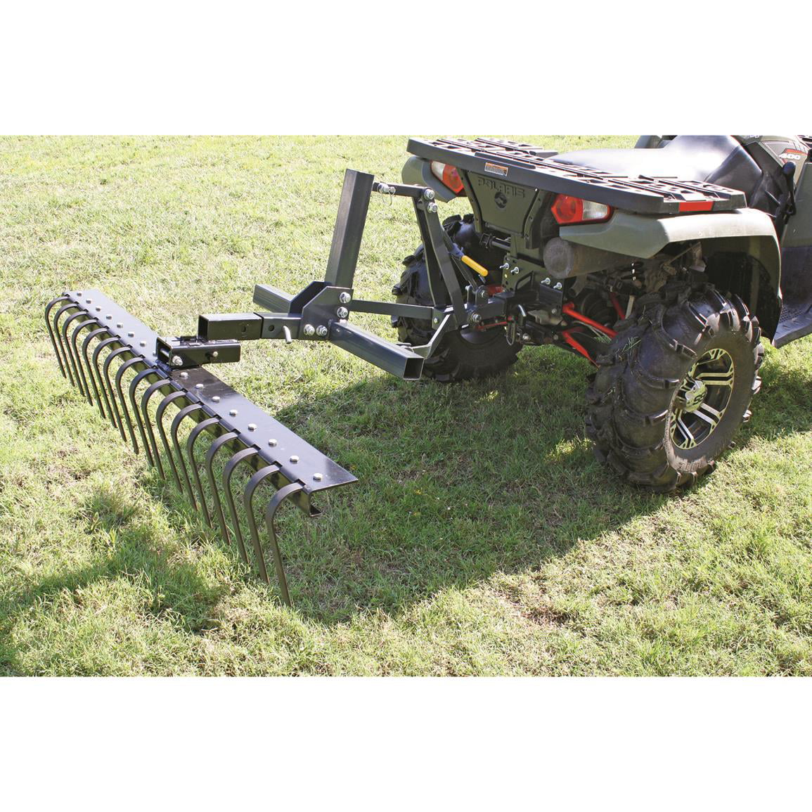 Guide Gear Leveling Landscape Rake, Attachment for ATV, UTV, Vegetable Garden, 60 Wide with 17 Tines