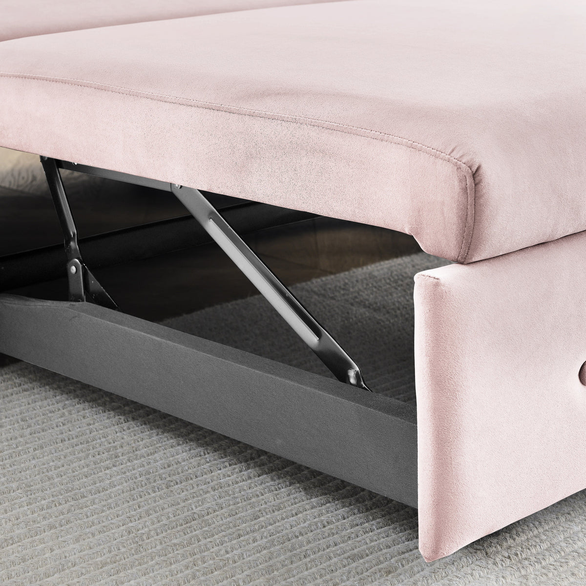 Modern Pull Out Sleeper Sofa Bed, Velvet Convertible Couch Loveseat with Adjsutable Backrest Side Pockets for Living Room Bedroom Apartment Office